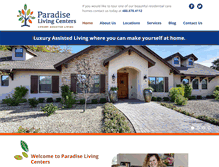 Tablet Screenshot of paradiselivingcenters.com